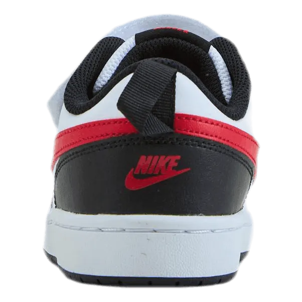 Court Borough Low 2 Little Kids' Shoes WHITE/UNIVERSITY RED-BLACK