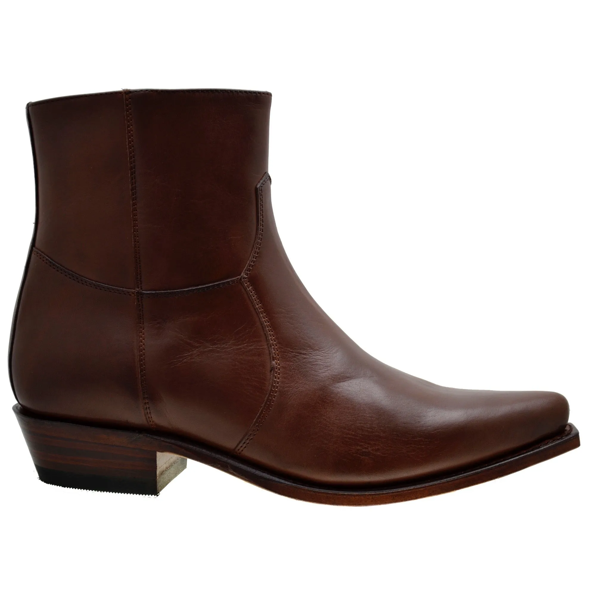 Men's Cowboy Boots Sendra 5200C Brown Leather Cuban Heel last pair size 40